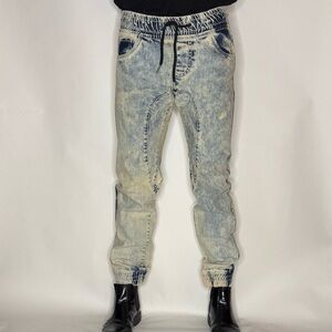 Men's Blue Acid Wash Jeans